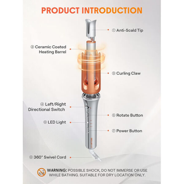 دستگاه بابلیس فر کننده مو و کرلی شیگلم Sheglam سایز 25mm - تصویر 3