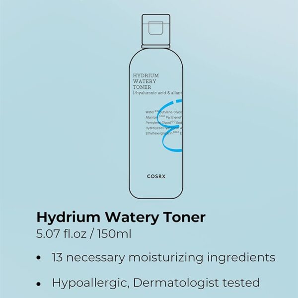 تونر آبرسان هیدریوم کوزارکس (  COSRX Hydrium Watery Toner ) - تصویر 4